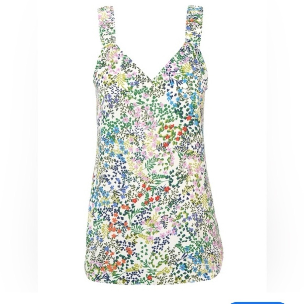 CAbi Women’s Rotation Tank In Paradise Floral Pullover Blouse Top Size XS Spring